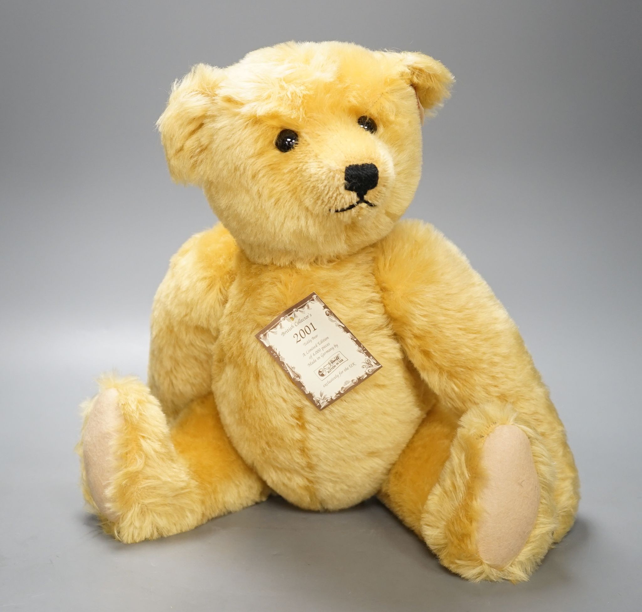 Steiff for British Collectors teddy bear, 2001, with box and certificate Limited Edition, 43cm